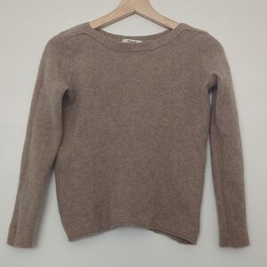 Madewell Scoopneck Crew sweater in Taupe